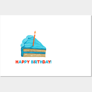 Happy Birthday Cake Posters and Art